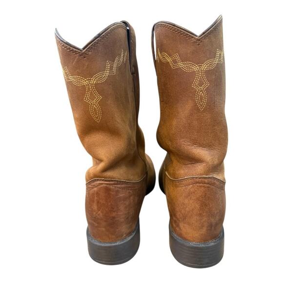 Justin Jeb 10" Roper Cowboy Boot Flex Sole Men size 10 D - Picture 7 of 9
